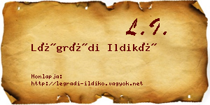 Légrádi Ildikó névjegykártya